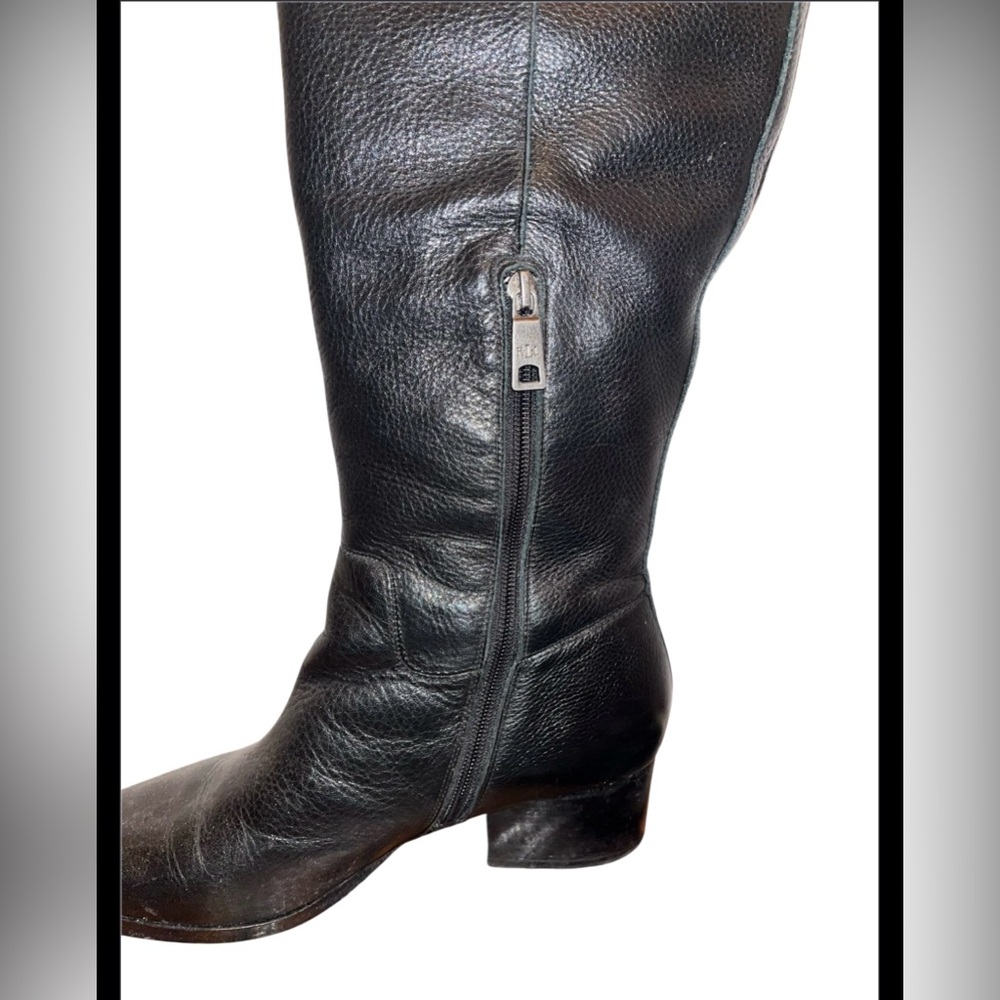 Ralph Lauren Dallyce Over The Knee Boots Women’s Size 10B Black Chic Bold Party - Picture 9 of 14